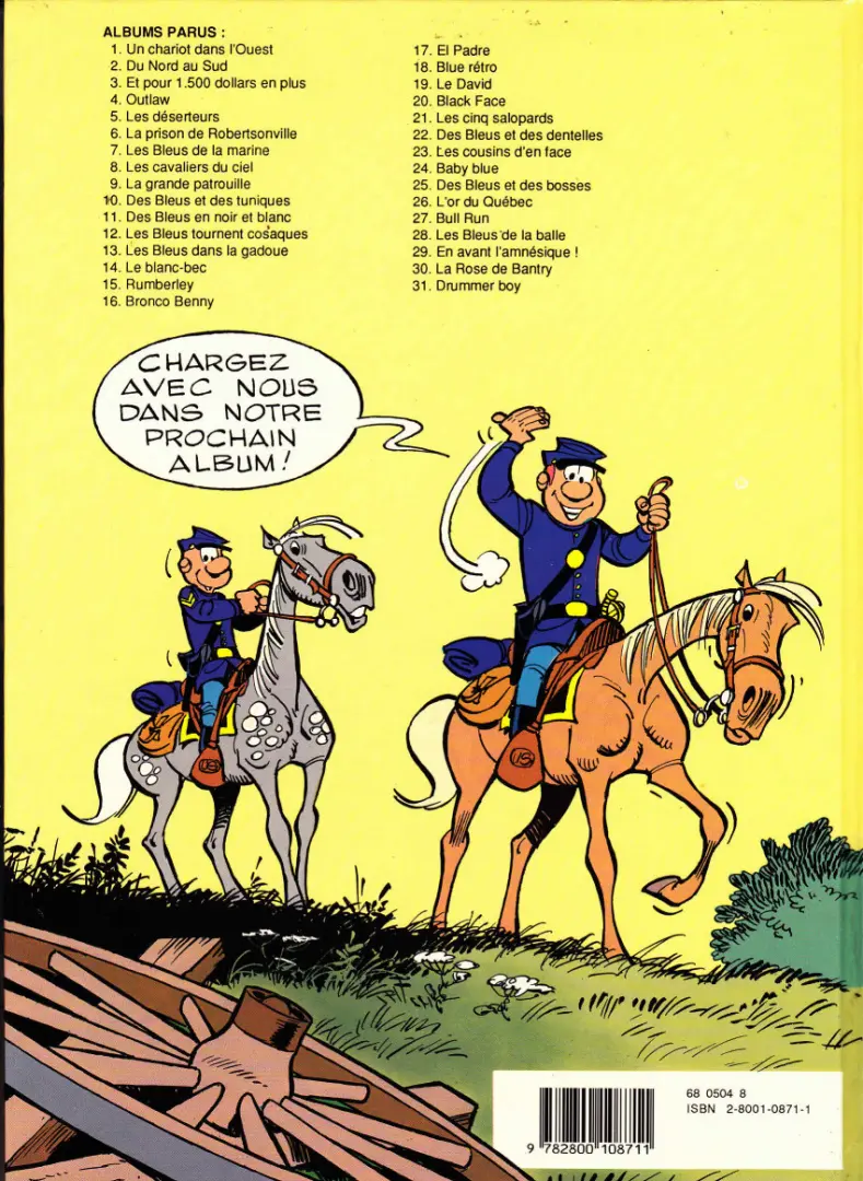 Verso de l'album Les Tuniques Bleues Tome 14 Le blanc-bec