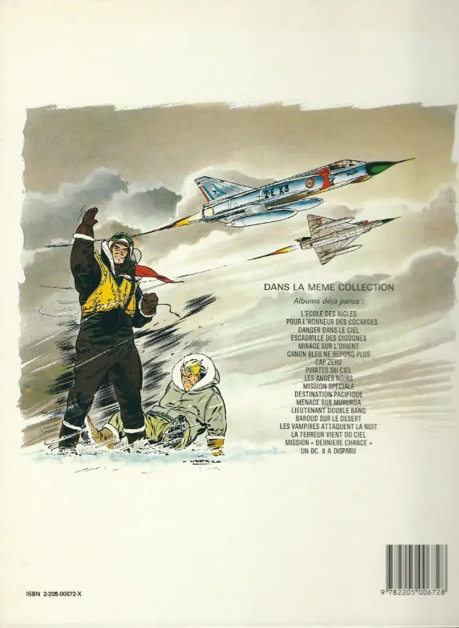 Verso de l'album Tanguy et Laverdure Tome 18 Un DC-8 a disparu