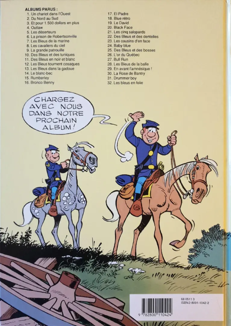 Verso de l'album Les Tuniques Bleues Tome 21 Les cinq salopards