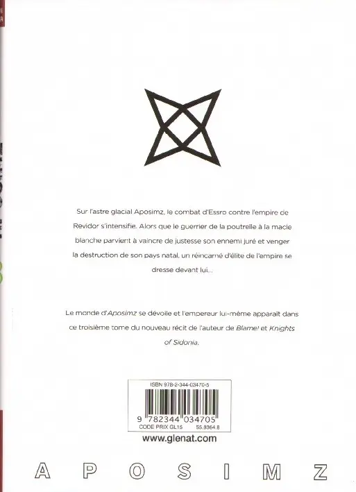 Verso de l'album Aposimz la planète des marionnettes 03