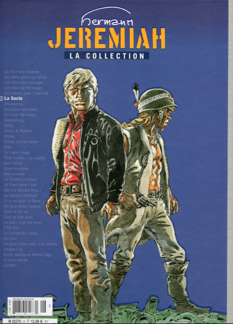 Verso de l'album Jeremiah La collection Tome 6 La secte