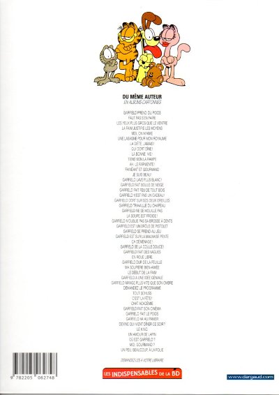 Verso de l'album Garfield Tome 39 Garfield fait son cinéma