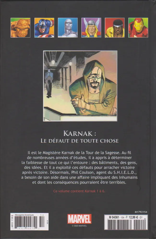 Verso de l'album Marvel Comics - La collection de référence Tome 154 Karnak : le défaut de toute chose