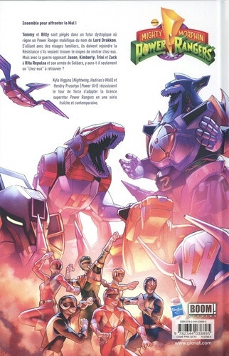 Verso de l'album Mighty Morphin Power Rangers Tome 4 Le Règne de Lord Drakkon