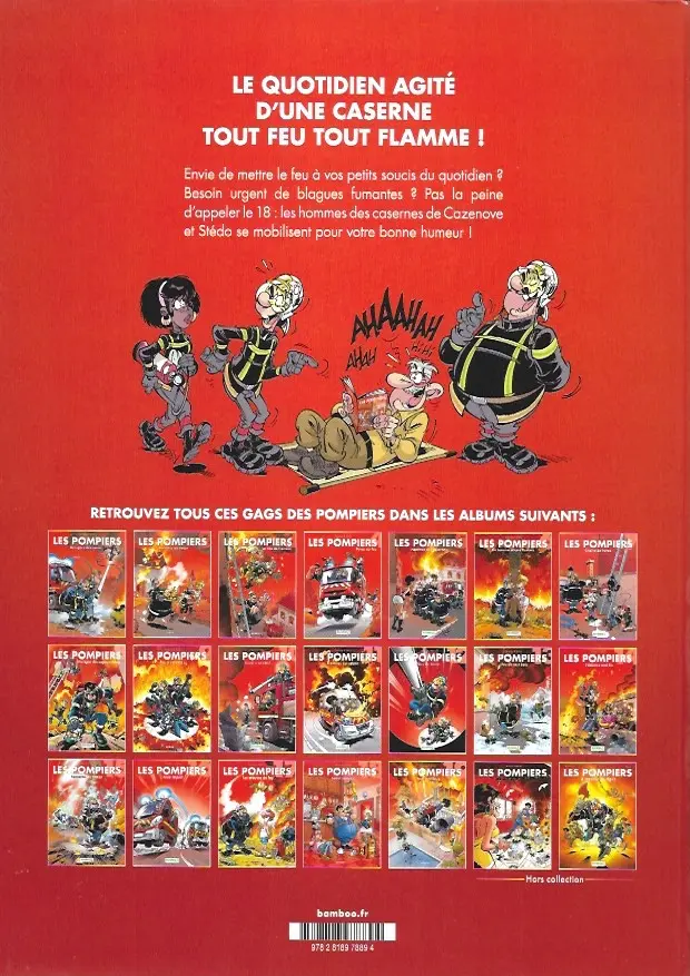 Verso de l'album Les Pompiers