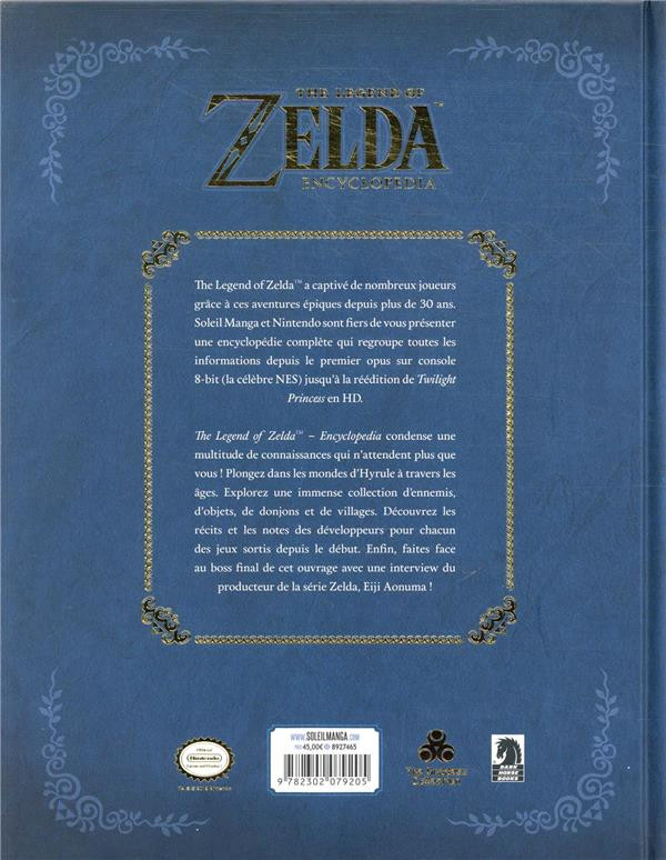 Verso de l'album The Legend of Zelda Encyclopedia