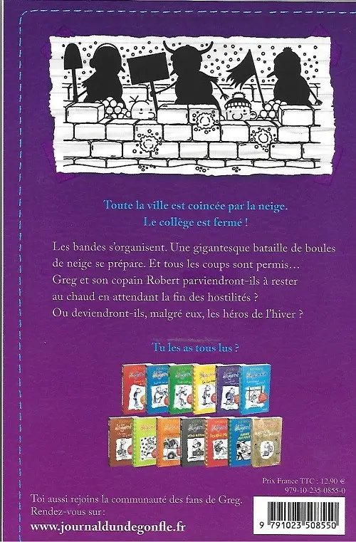 Verso de l'album Journal d'un dégonflé Tome 13 Totalement givré !