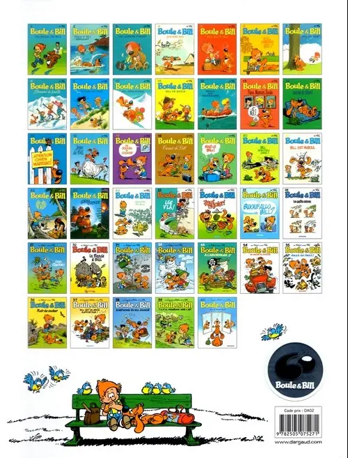 Verso de l'album Boule & Bill Tome 40 Bill à facettes