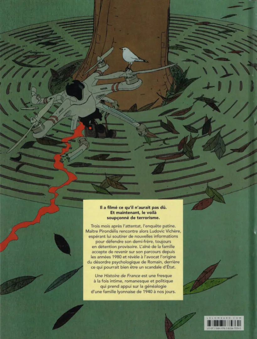 Verso de l'album Une Histoire de France 3 État Pathologique