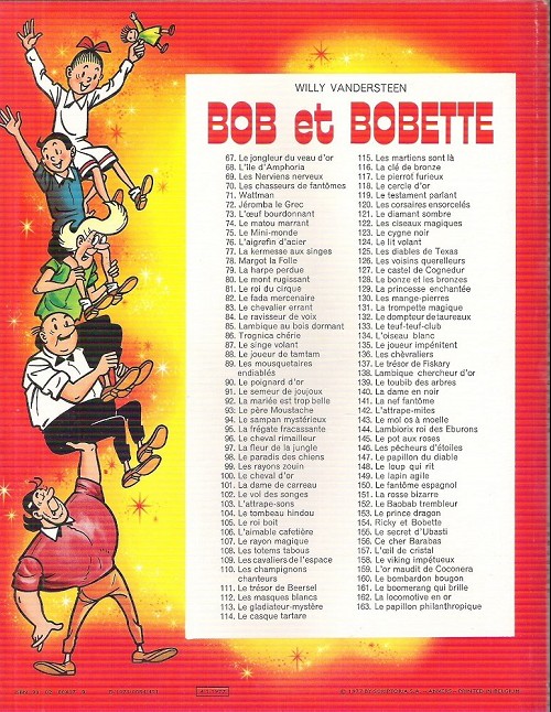 Verso de l'album Bob et Bobette Tome 95 La frégate fracassante