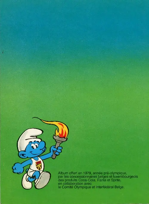 Verso de l'album Les Schtroumpfs Tome 11 Les Schtroumpfs olympiques