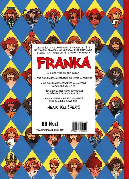 Verso de l'album Franka BD Must Tome 14 Le Vaisseau d'or portugais