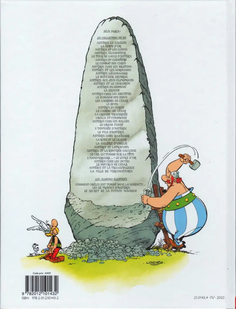 Verso de l'album Astérix Tome 11 Le bouclier Arverne