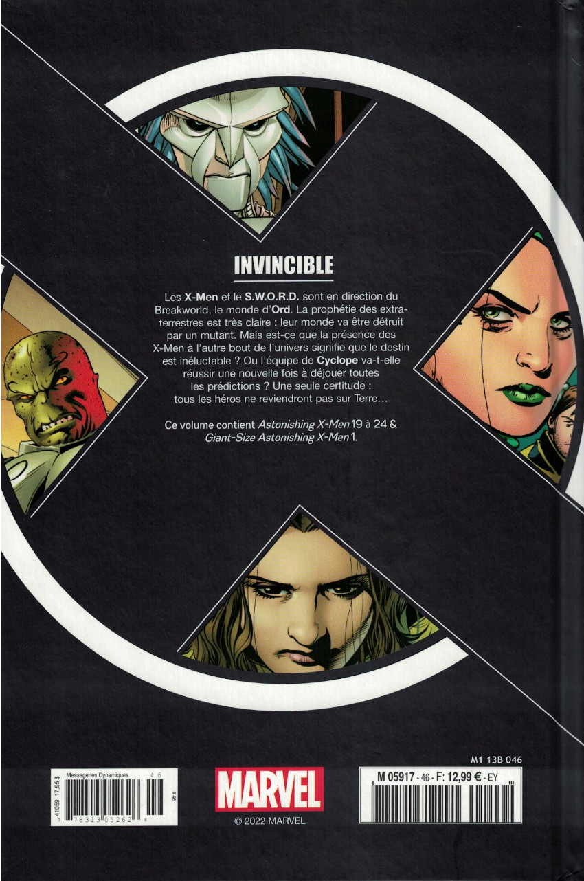 Verso de l'album X-Men - La Collection Mutante Tome 46 Invincible