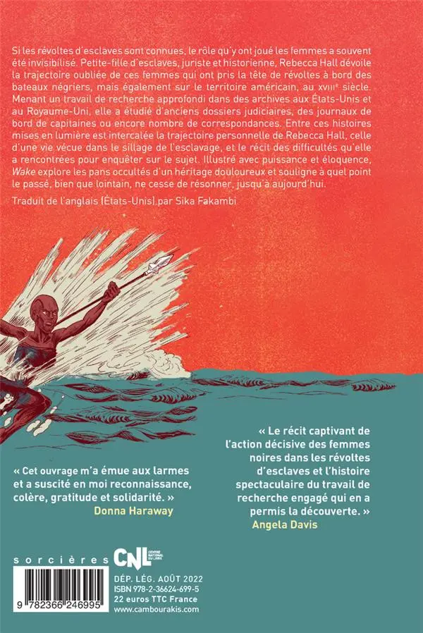 Verso de l'album Wake L'histoire cachée des femmes meneuses de révoltes d'esclaves