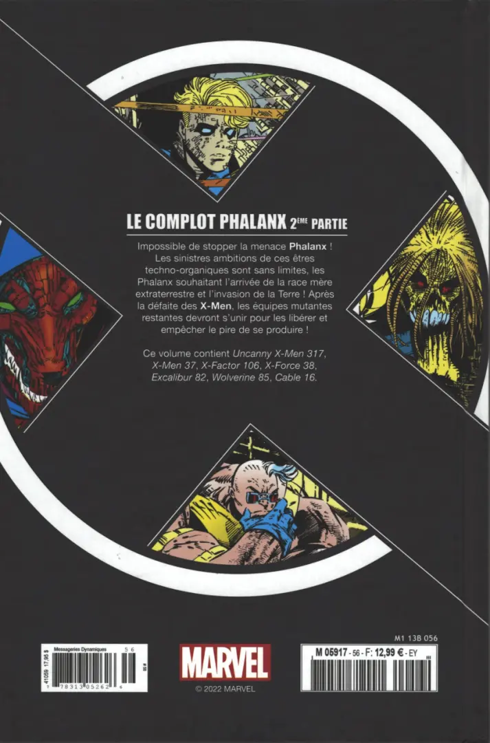 Verso de l'album X-Men - La Collection Mutante Tome 56 Le complot Phalanx