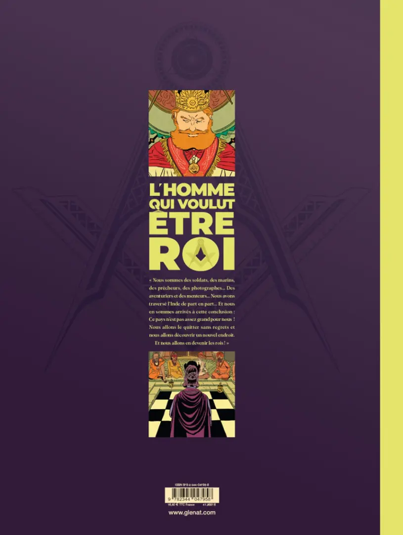 Verso de l'album L'homme qui voulut être roi