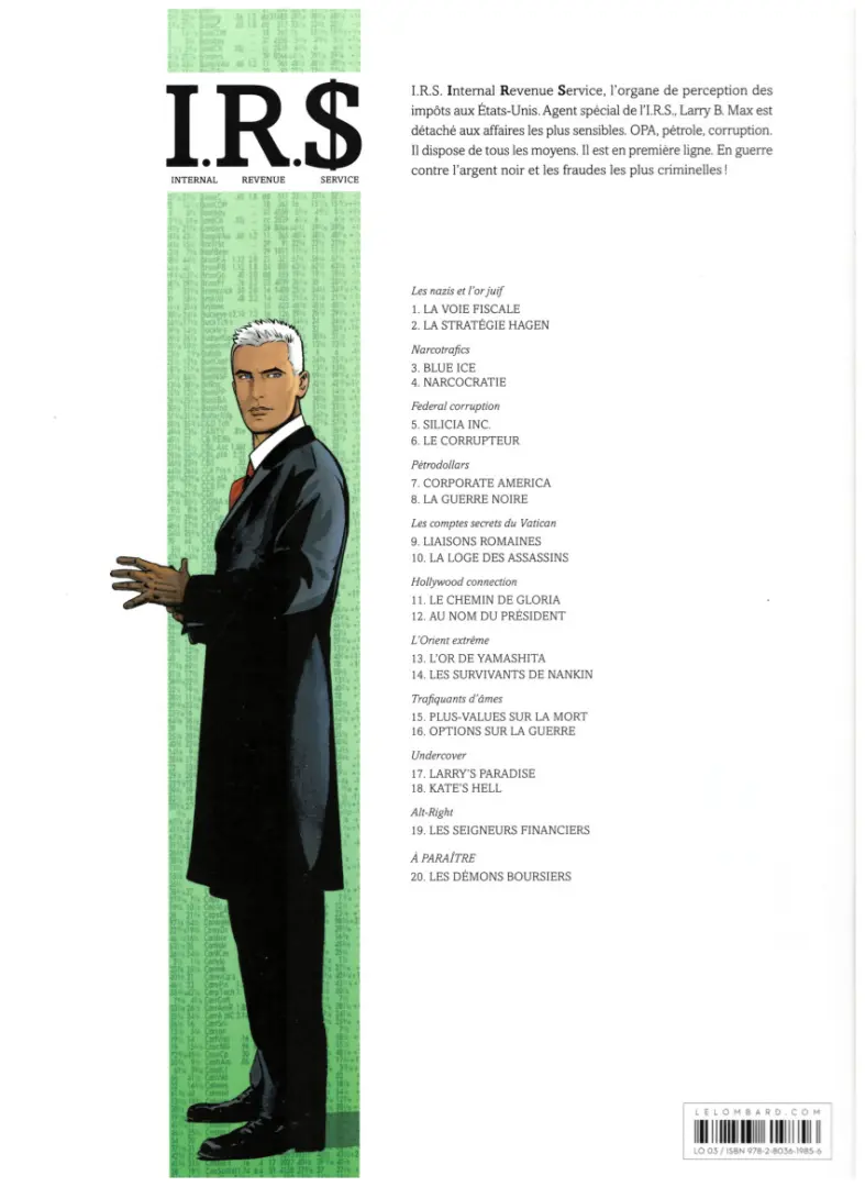 Verso de l'album I.R.$. Tome 6 Le corrupteur