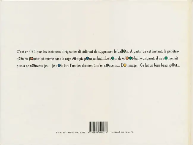 Verso de l'album Hors jeu