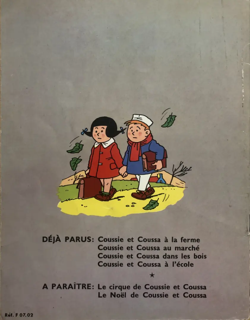 Verso de l'album Coussie et Coussa 4 Coussie et Coussa à l'école