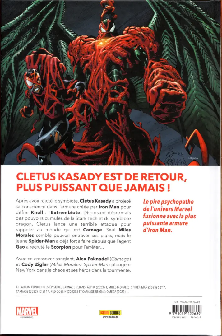 Verso de l'album Carnage Règne