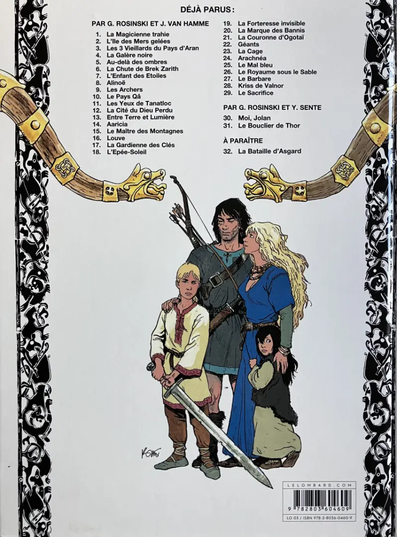 Verso de l'album Thorgal Tome 7 L'Enfant des Etoiles