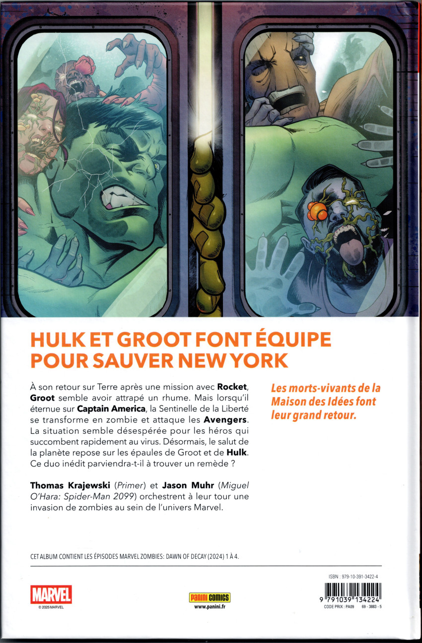 Verso de l'album Marvel Zombies - Le début de la fin Le début de la fin