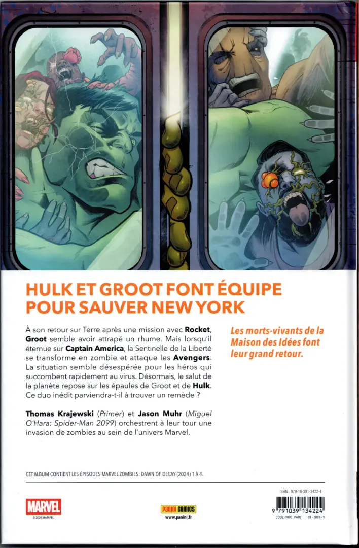 Verso de l'album Marvel Zombies - Le début de la fin Le début de la fin