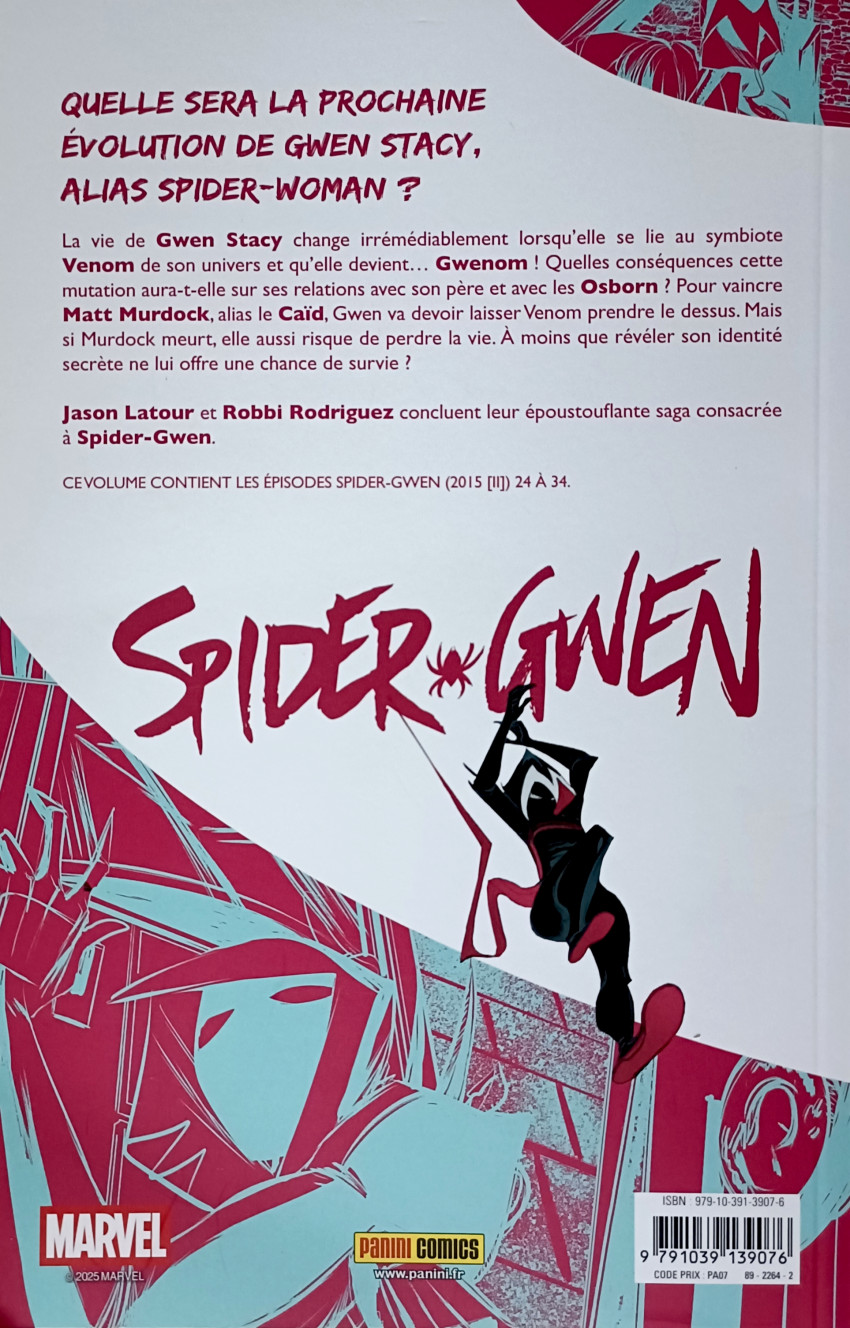 Verso de l'album Spider-Gwen 4 Démasquée