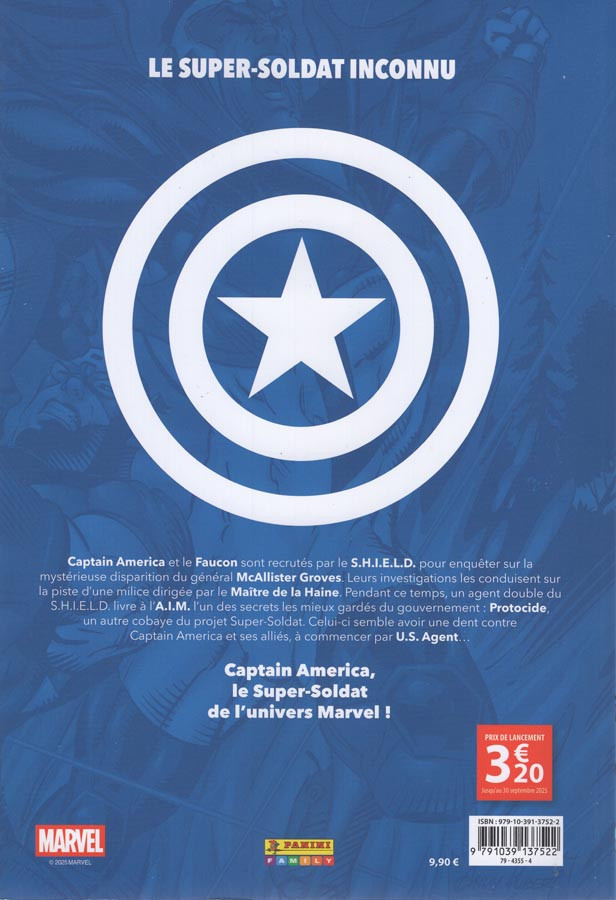 Verso de l'album Captain America - la légende vivante 4 Pas de lendemains