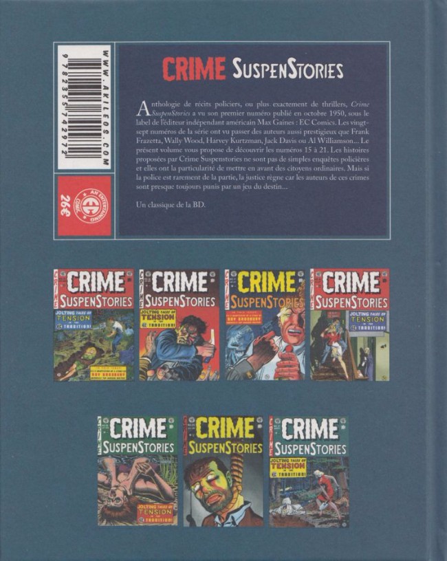 Verso de l'album Crime SuspenStories Volume 3