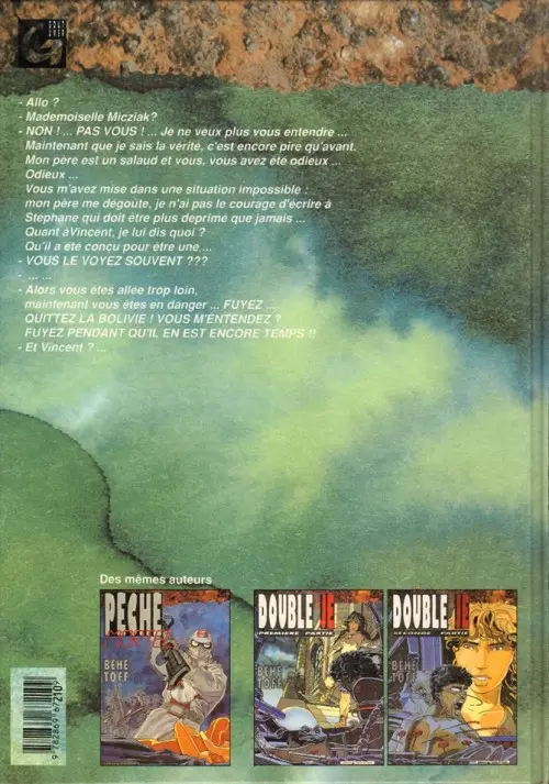 Verso de l'album Double JE Tome 2