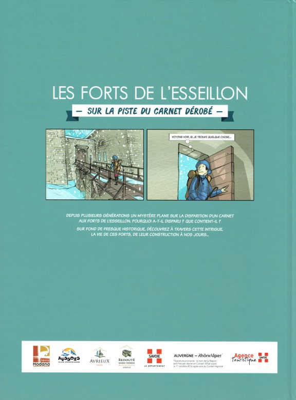 Verso de l'album Les Forts de l'Esseillon Tome 1 Sur la piste du carnet dérobé