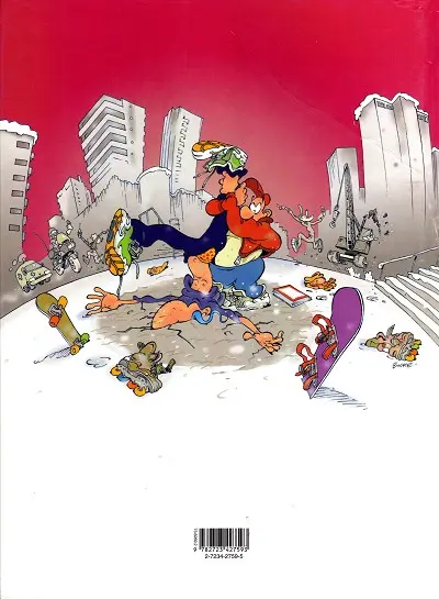 Verso de l'album Franky Snow Tome 1 Slide à mort