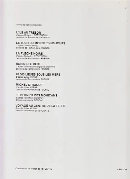 Verso de l'album 20 000 lieues sous les mers