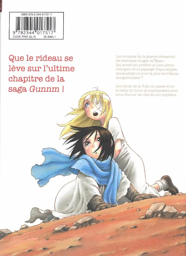 Verso de l'album Gunnm Mars Chronicle 1