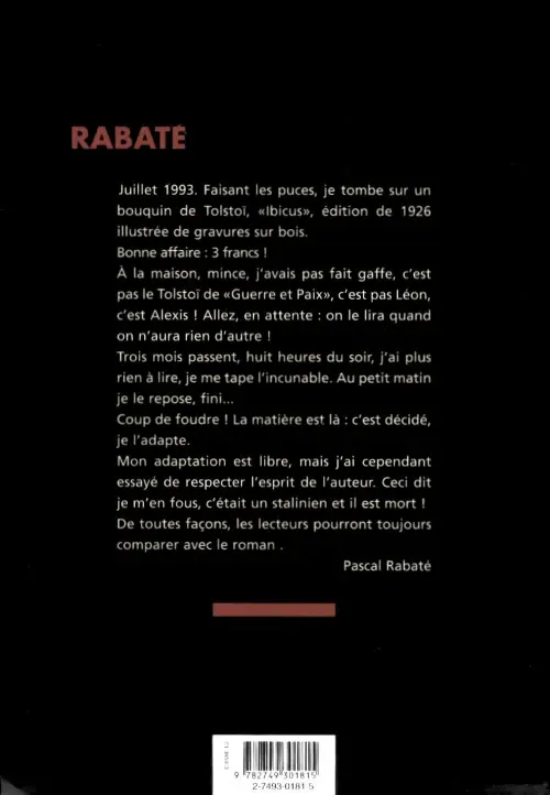 Verso de l'album Ibicus Intégrale