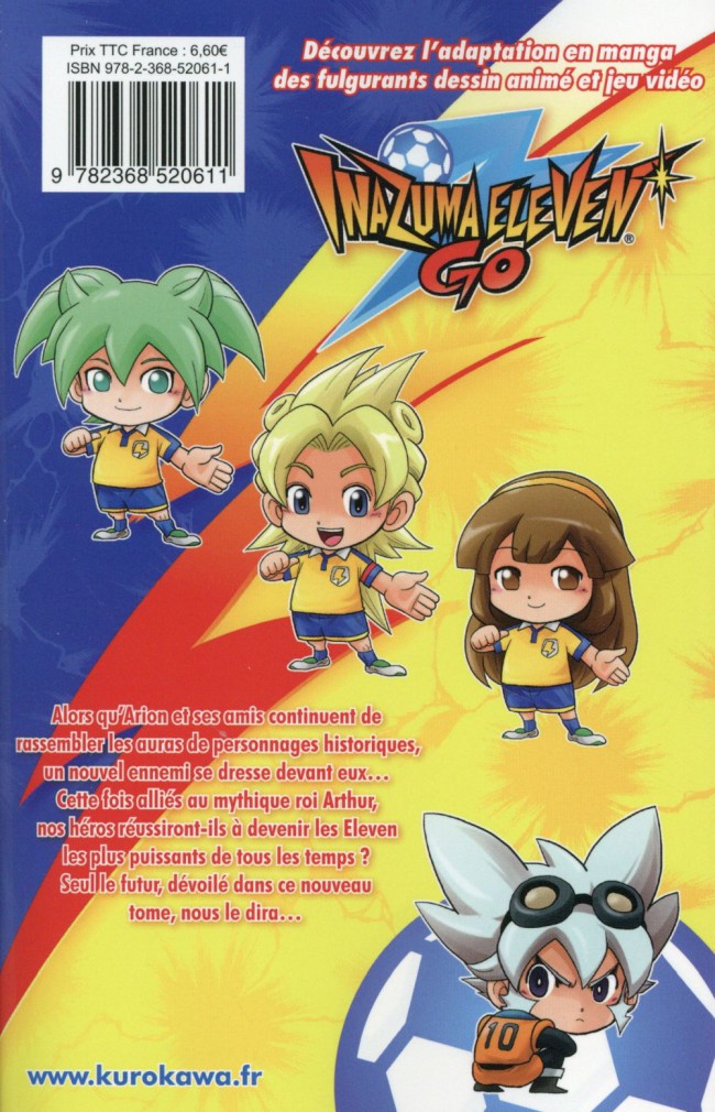 Verso de l'album Inazuma Eleven go 6