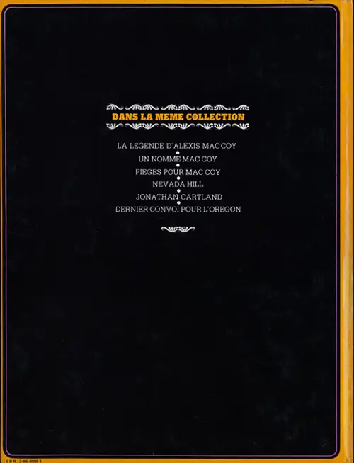 Verso de l'album Jonathan Cartland Tome 2 Dernier convoi pour l'Orégon