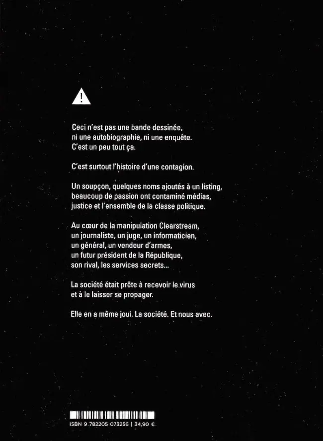 Verso de l'album L'Affaire des affaires Clearstream