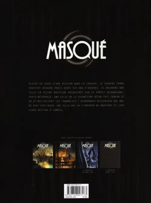Verso de l'album Masqué Tome 2 Le jour du fuseur