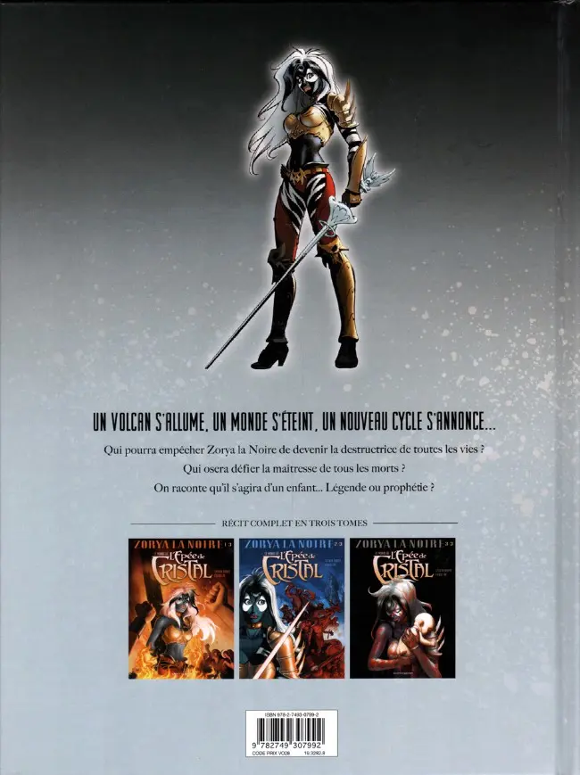 Verso de l'album Le Monde de l'Épée de Cristal Tome 2 Zorya la Noire 2/3