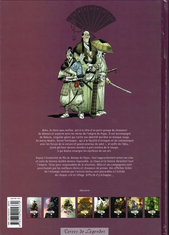 Verso de l'album Okko Tome 8 Le cycle du feu II