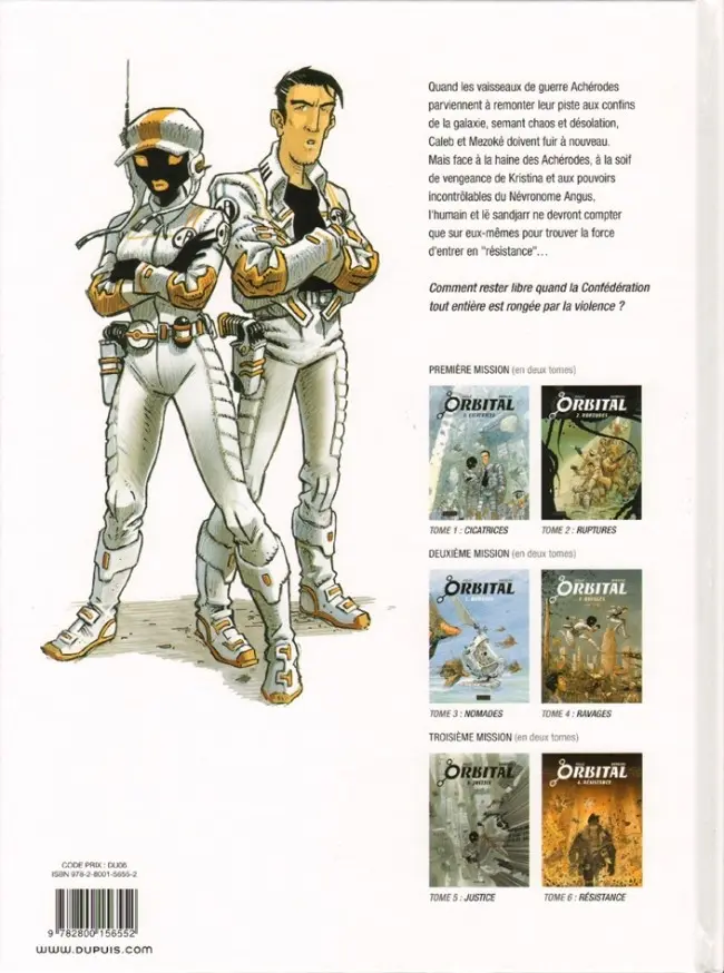 Verso de l'album Orbital Tome 6 Résistance
