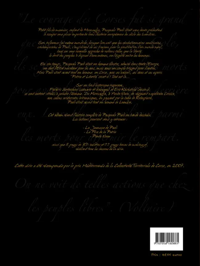 Verso de l'album Paoli Paoli - La Légende