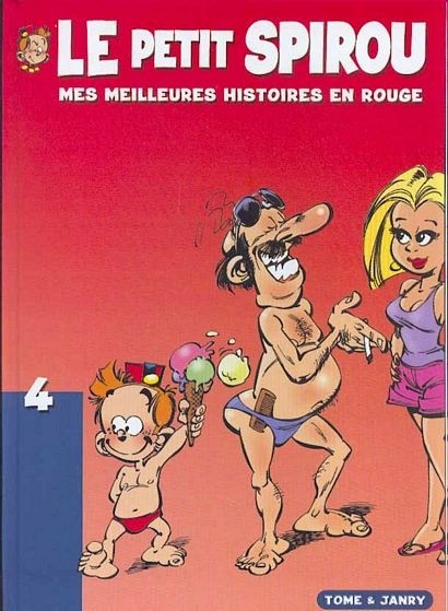 Couverture de l'album Le Petit Spirou Albums publicitaires pour Shell Mes meilleures histoires en rouge