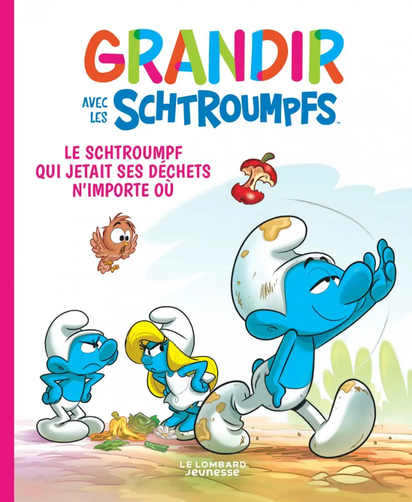 Couverture de l'album Grandir avec les Schtroumpfs Tome 8 Le schtroumpf qui jetait ses déchets n'importe où