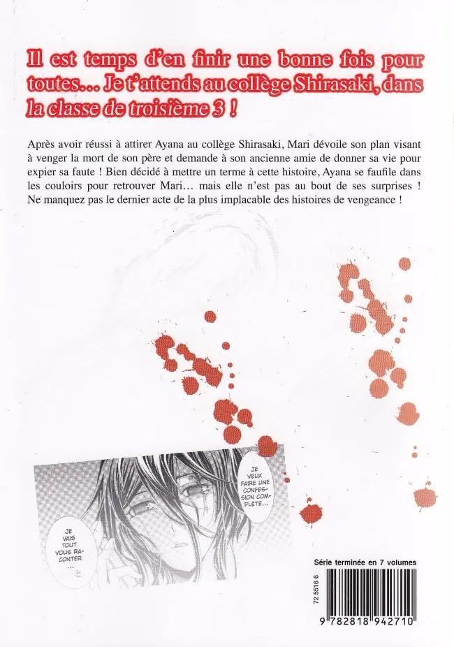 Verso de l'album Revenge Classroom 7