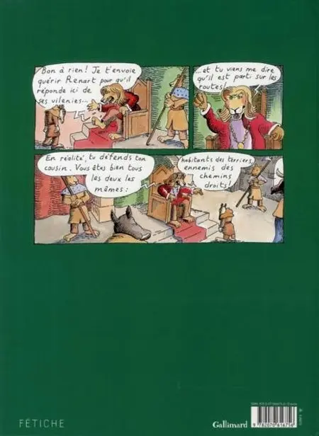 Verso de l'album Le Roman de Renart Tome 2 Sur les chemins