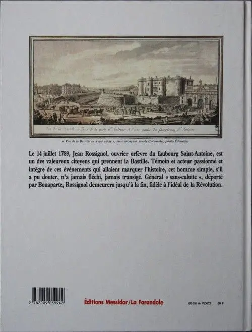 Verso de l'album Rossignol Un citoyen de la révolution